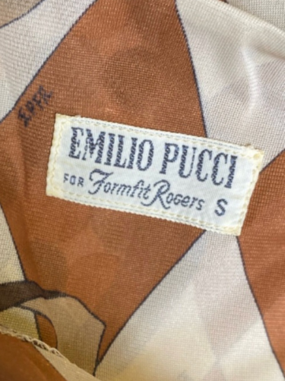 Emilio Pucci 1960s Harlequin & Circle
Pattern Bed Jacket Robe Duster Size M